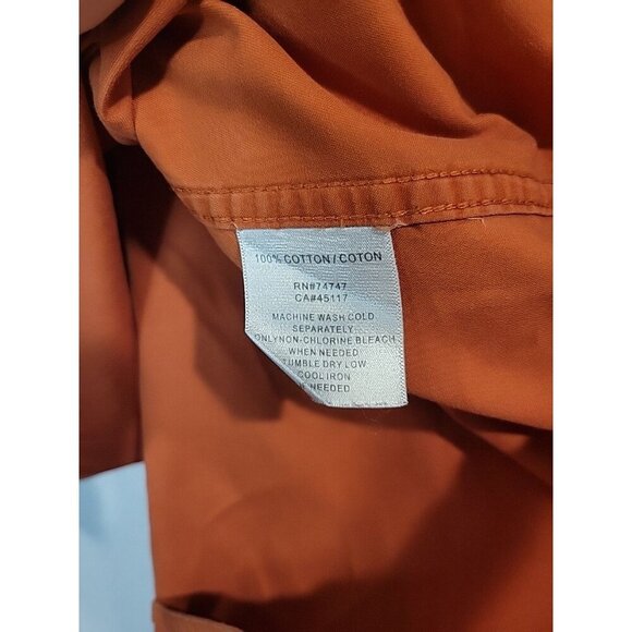 RedHead Shirt Mens 3XL Orange Long Sleeve Cotton Chore Work Button Up - Picture 7 of 7